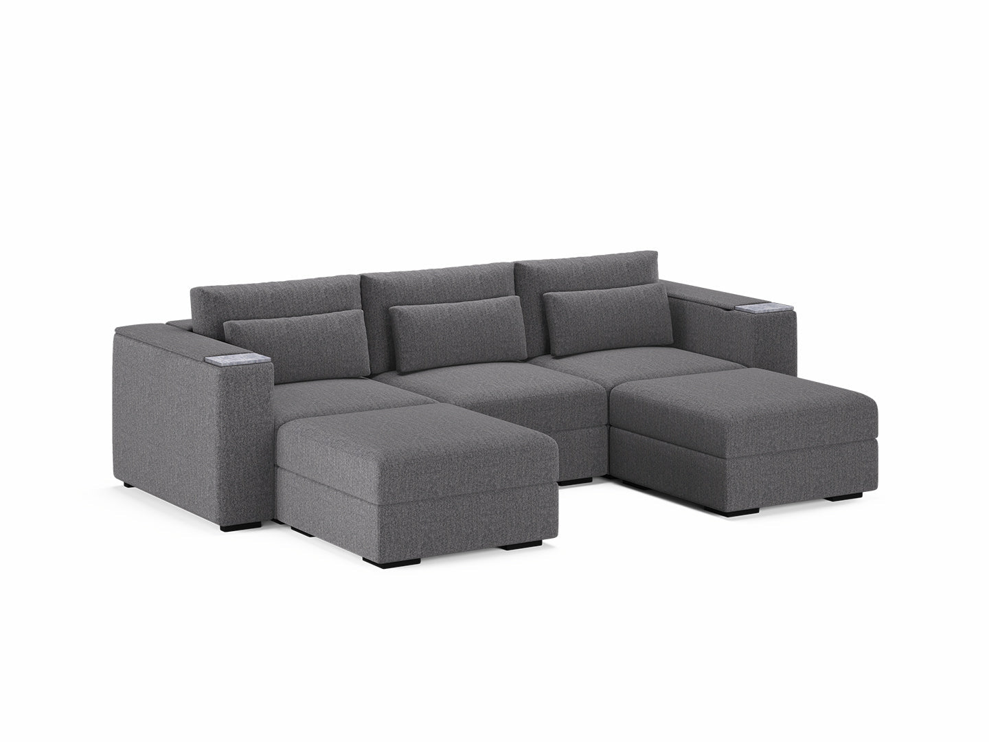 Three Seater - With 2 ottomans 4.0