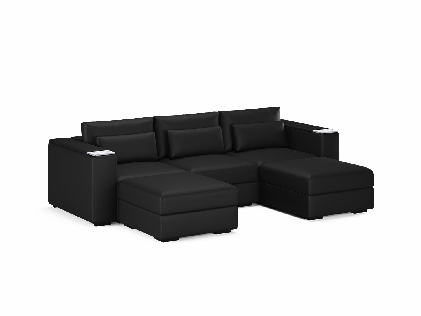 Three Seater - With 2 ottomans 4.0