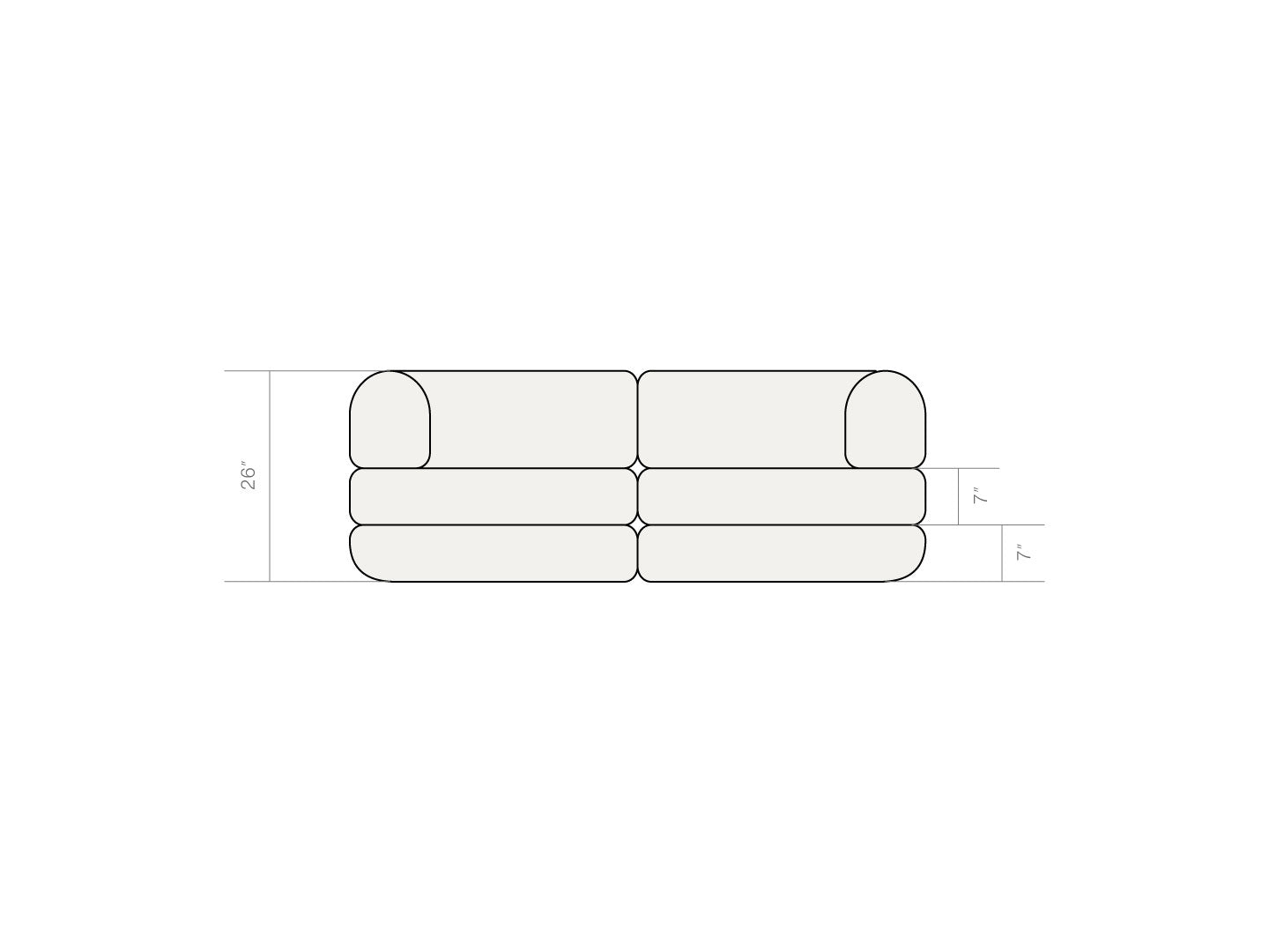 Two Seater Flow Sofa Bed