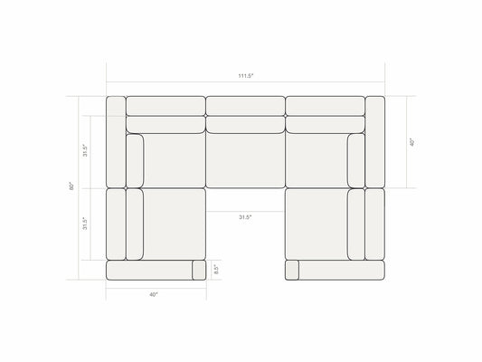 Three Seater - With 2 corner seats 4.0