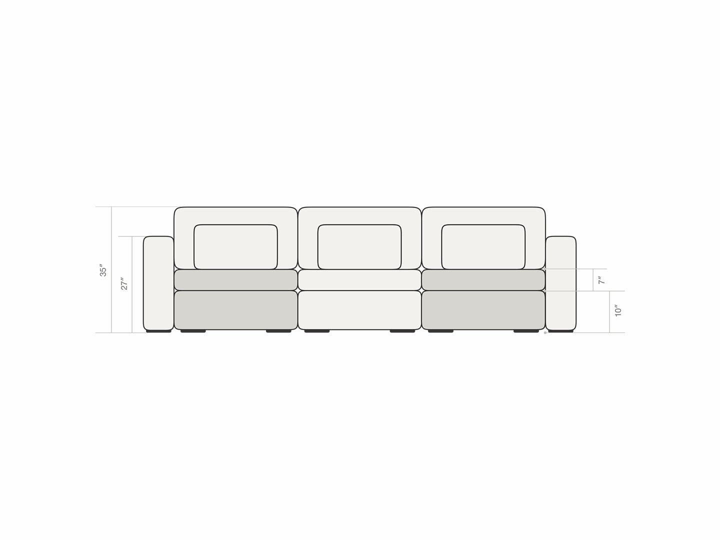 Three Seater - With 2 ottomans 4.0