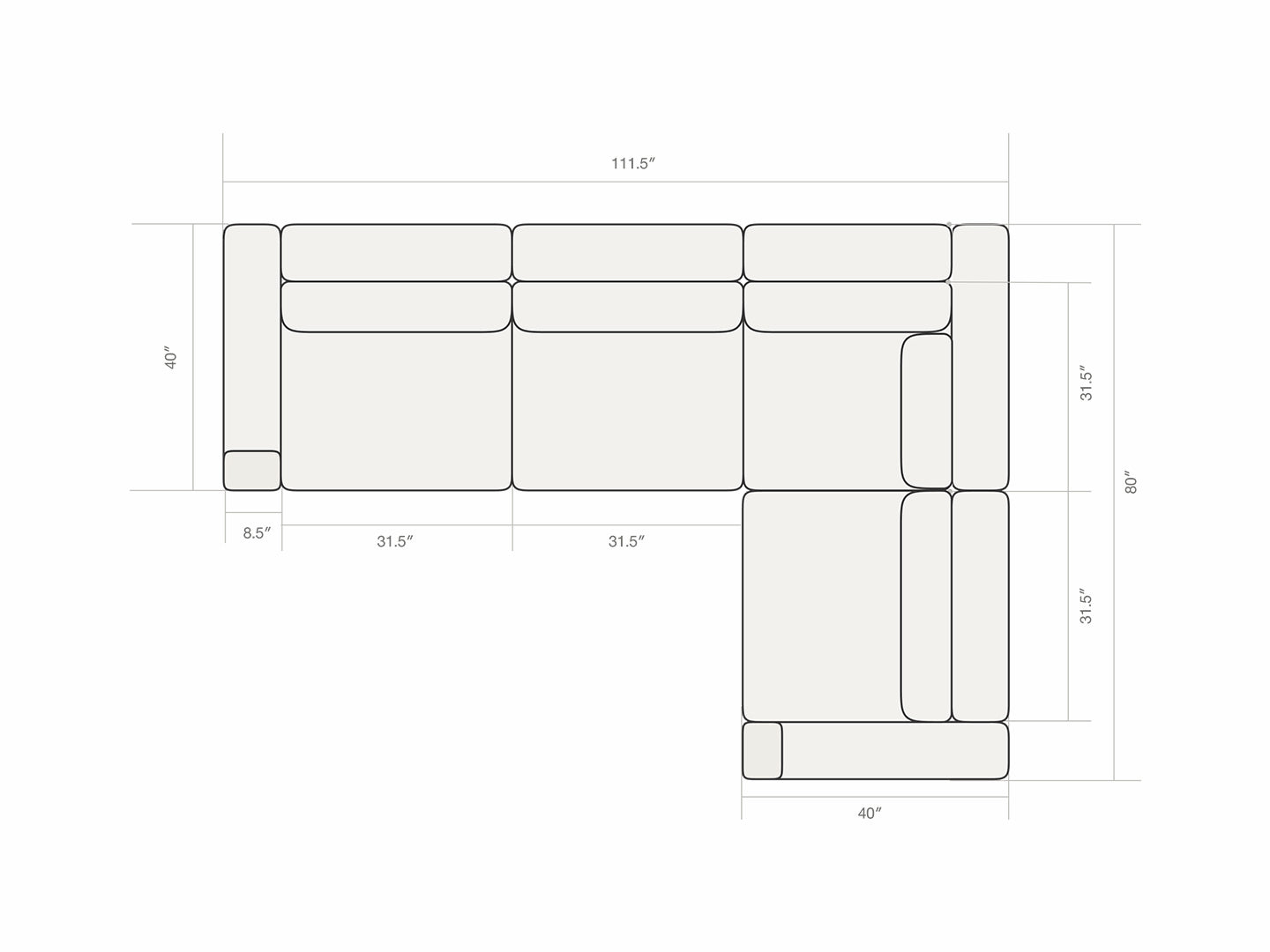 Three Seater - With corner seat 4.0
