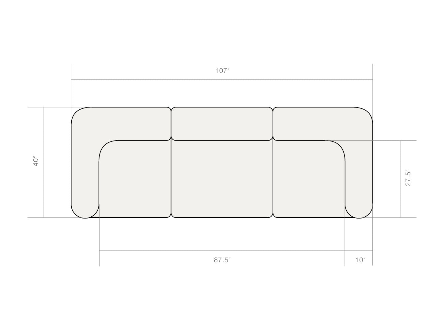 Three Seater Flow Sofa Bed