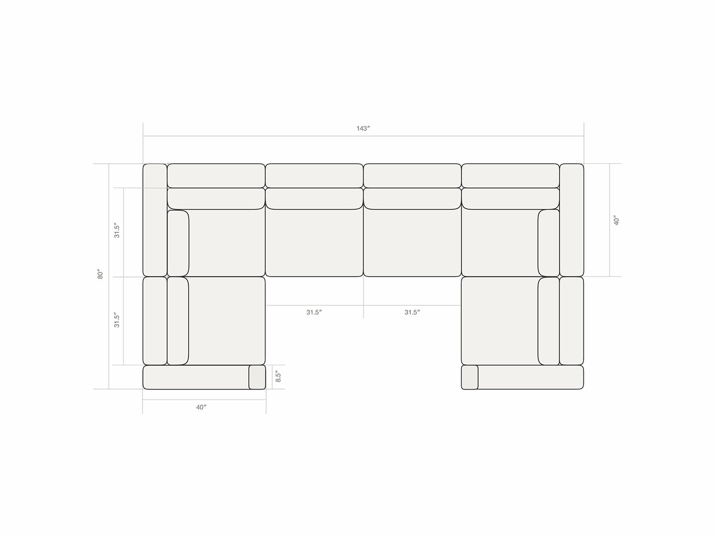 Four Seater - U shape 4.0