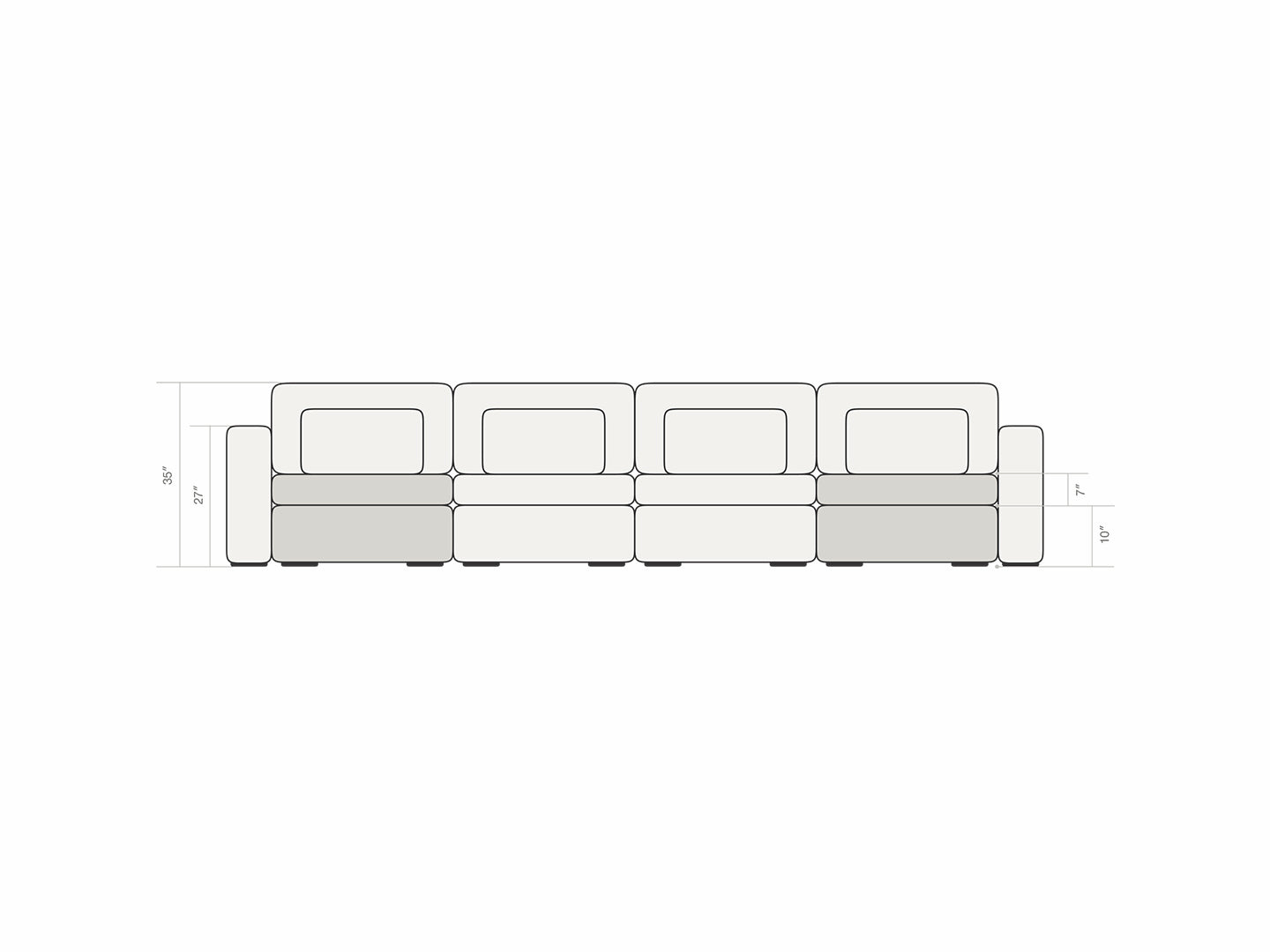 Four Seater - With 2 ottomans 4.0
