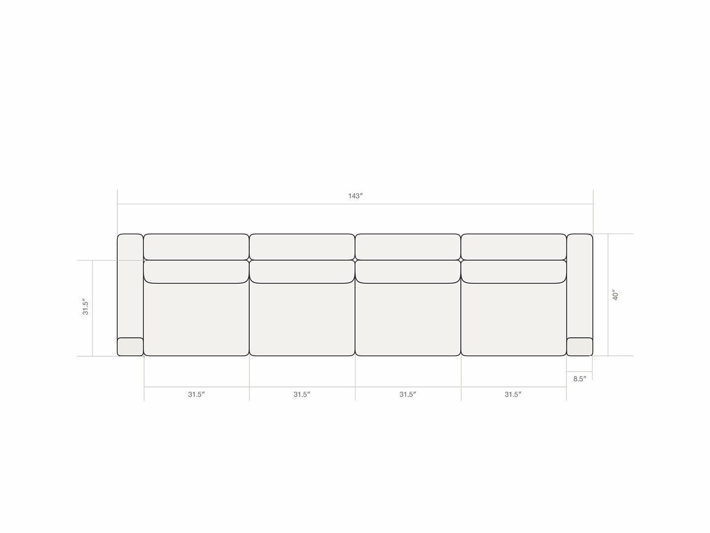 Four Seater Sofa 4.0
