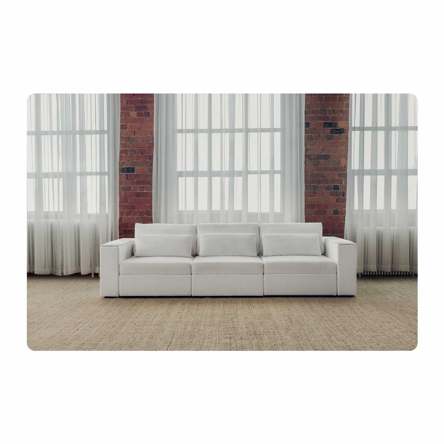 Three Seater - With 2 ottomans