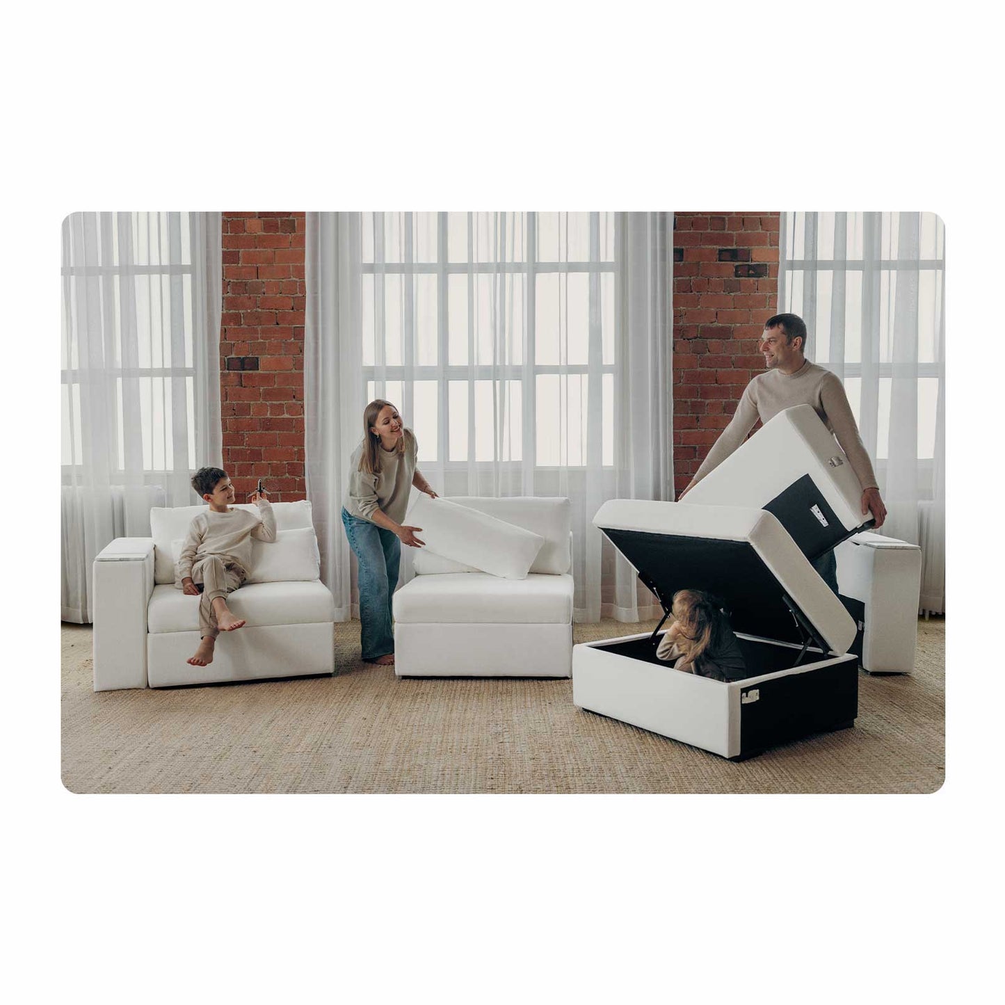Three Seater - With corner seat