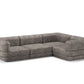 Mushroom Rezy Flow three-seater sofa bed sectional, left chaise configuration