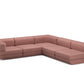 Coral Rezy Flow three-seater sofa bed sectional, left open double chaise configuration