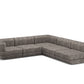 Mushroom Rezy Flow three-seater sofa bed sectional, left open double chaise configuration