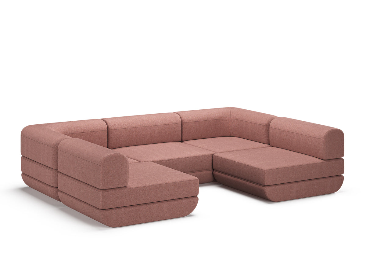 Coral Rezy Flow three-seater sofa bed sectional, u shape configuration